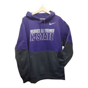 NIKE K-State Wildcats On Field Hoodie Swoosh Sweatshirt Kansas College XL